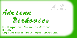 adrienn mirkovics business card